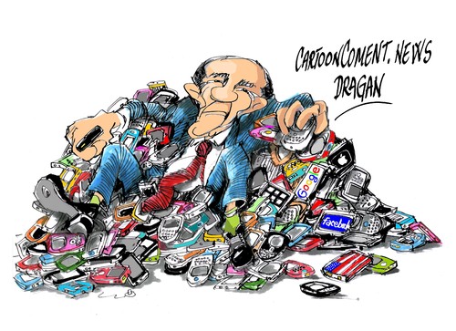 Cartoon: Barack Obama-PRISM (medium) by Dragan tagged barack,obama,prism,inteligencia,fbi,nsa,eeuu,estados,unidos,politics,cartoon