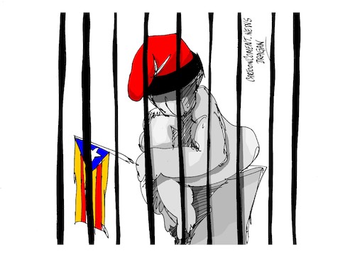 Cartoon: Cataluna- todos a la carcel (medium) by Dragan tagged cataluna,catalonia