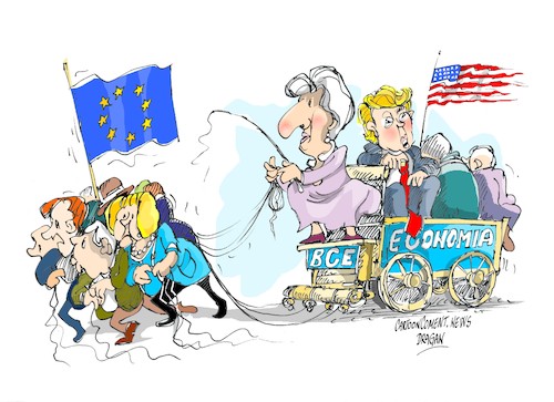 Cartoon: Christine Lagarde-economia (medium) by Dragan tagged christine,lagarde,bce
