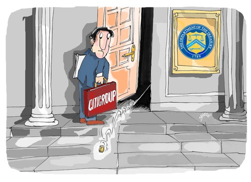 Cartoon: CITIGROUP (medium) by Dragan tagged citigroups,business