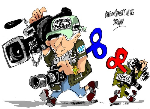 Cartoon: Dia Mundial (medium) by Dragan tagged dia,mundial,de,la,libertad,prensa