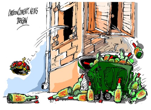 Cartoon: Don Juan Carlos-abdicacion (medium) by Dragan tagged don,juan,carlos,rey,espana,abdicacion,politics,cartoon
