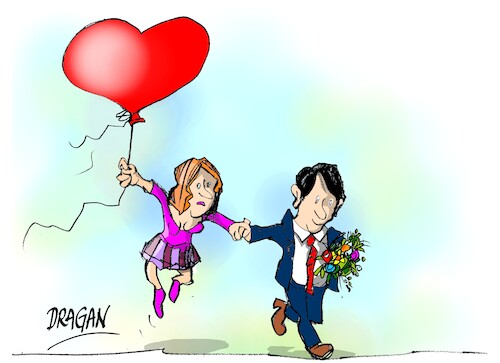 Cartoon: El Dia de San Valentin (medium) by Dragan tagged el,dia,de,san,valentin