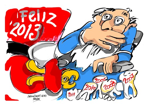 Cartoon: Feliz 2013 (medium) by Dragan tagged feliz,2013