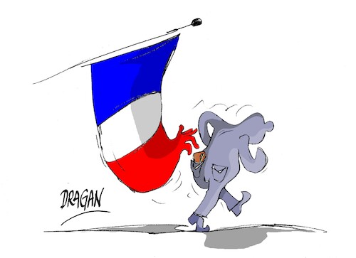 Cartoon: Francia-elecciones 2022 (medium) by Dragan tagged francia,elecciones,2022