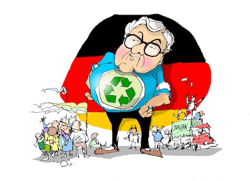 Cartoon: Frank-Walter Steinmeier (medium) by Dragan tagged frank,walter,steinmeier
