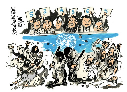 Cartoon: Islamistas y laicos-Tahrir (medium) by Dragan tagged egipto,tahrir,islamistas,laicos,primavera,arabe,politics,cartoon