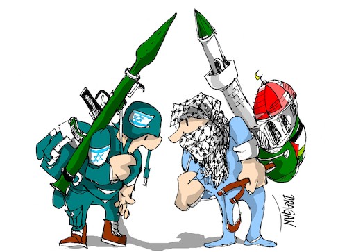Cartoon: Israel -palestina -mochilas (medium) by Dragan tagged israel,palestina,gaza