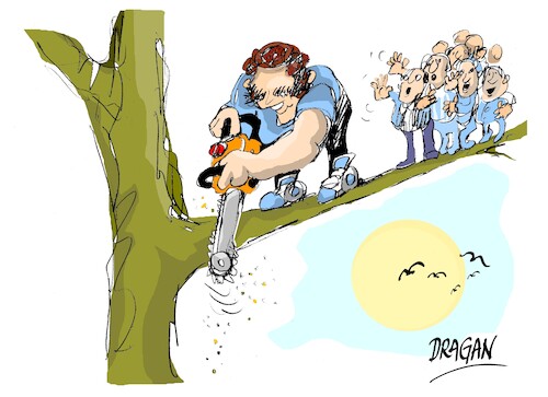 Cartoon: Javier Milei-iluminado (medium) by Dragan tagged javier,milei,argentina