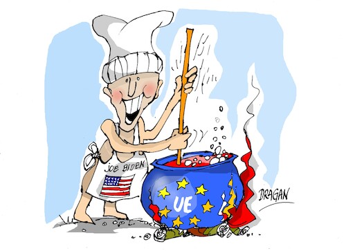 Cartoon: Joe Biden-anticipando (medium) by Dragan tagged joe,biden,ukrania,rusia,eeuu