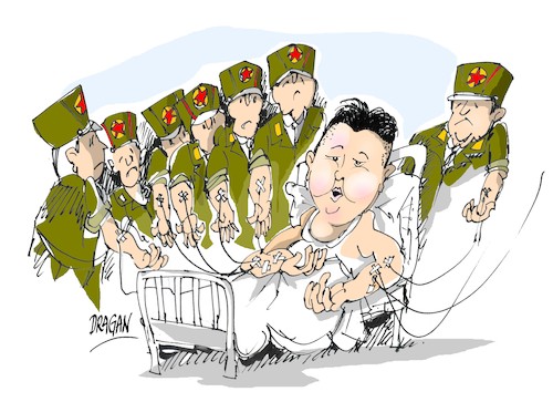 Cartoon: Kim Jong-un-salud (medium) by Dragan tagged kim,jong,un