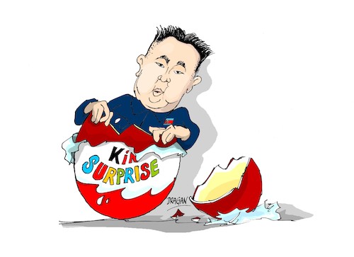 Cartoon: Kim Jong Un-surprise (medium) by Dragan tagged kim,jong,un