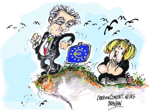 Cartoon: Mario Monti-Angela Merkel (medium) by Dragan tagged mario,monti,angela,merkel,cumbre,bruselas,union,europea,politiks,cartoon
