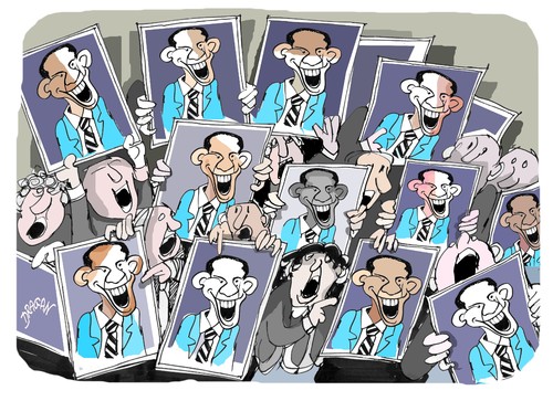 Cartoon: OBAMA (medium) by Dragan tagged barack,obama,jimmy,carter,eeuu,politics