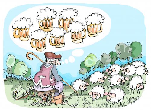 Cartoon: pastor (medium) by Dragan tagged pastor,bier