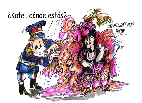 Cartoon: Principe Guillermo-efecto Kate (medium) by Dragan tagged principe,guillermo,la,duquesa,de,cambridge,kate,middleton,inglaterra,vestuario