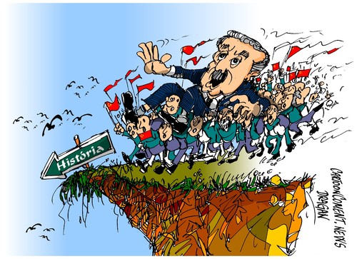 Cartoon: Recep Tayyip Erdogan-balance (medium) by Dragan tagged recep,tayyip,erdogan,turquia,crisis,corrupcion,politics,carton