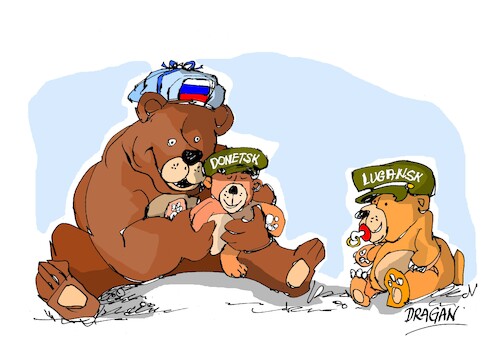 Cartoon: Rusia-Donetsk-Lugansk (medium) by Dragan tagged rusia,donetsk,lugansk