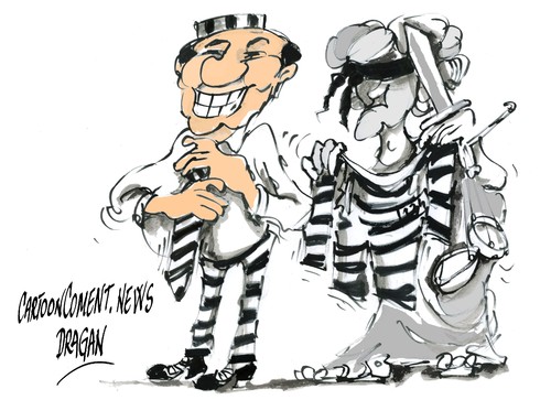 Cartoon: Silvio Berlusconi-traje (medium) by Dragan tagged silvio,berlusconi,traje,italia,justicia,condena,politics,cartoon
