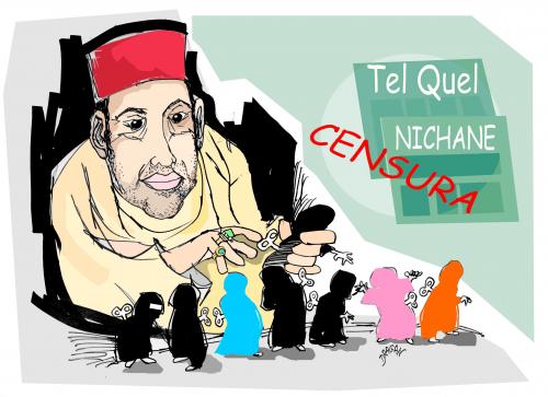 Cartoon: Tel Quel-Nichane (medium) by Dragan tagged tel,quel,nichane