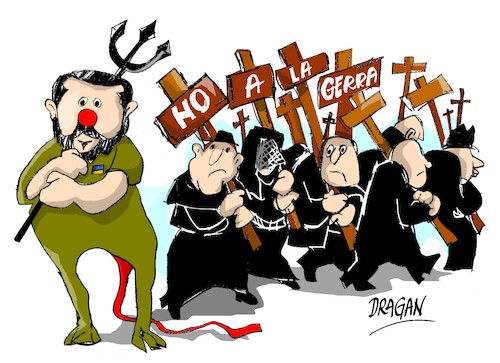 Cartoon: ukrania-no a la gerra (medium) by Dragan tagged ucrania,volodimir,zelenski