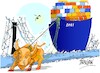 Cartoon: Baltimore-Toro de Wall Street (small) by Dragan tagged baltimoro,dali,maryland,puente