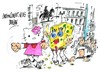 Cartoon: Bob Esponja y Hello Kitty- lucha (small) by Dragan tagged bob,esponja,hello,kitty,madrid,puerta,de,sol,cartoon