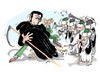 Cartoon: Conflicto nuclear (small) by Dragan tagged teheran,iran,mahmud,ahmadineyad