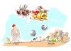 Cartoon: Croacia 2-Marruecos 1 (small) by Dragan tagged croacia,marruecos,fudbol,qatar
