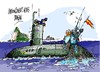 Cartoon: Gibraltar-Royal Navy (small) by Dragan tagged gibraltar,penon,espana,submarino,nuclear,royal,navy,politics,cartoon