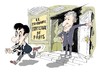 Cartoon: Villepin-Sarkozy (small) by Dragan tagged dominique,de,villep,nicolas,sarkozy,clearstream,politics