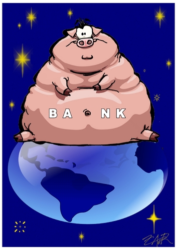 Cartoon: the BANKS vs the PEOPLE (medium) by johnxag tagged johnxag,the,banks,vs,people