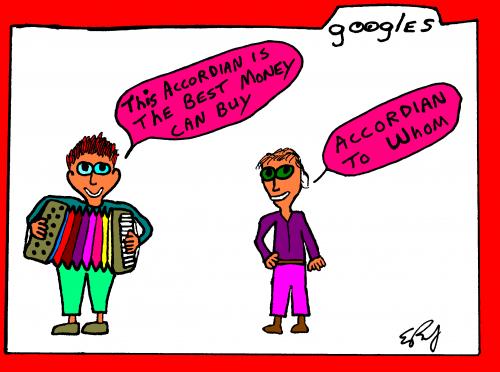 Cartoon: Accordion to whom (medium) by Rudd Young tagged ruddyoung,music,googles,funny