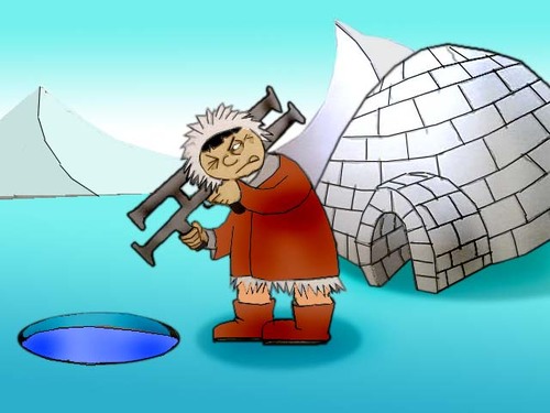 Cartoon: Angry Eskimo.. (medium) by berk-olgun tagged eskimo,angry