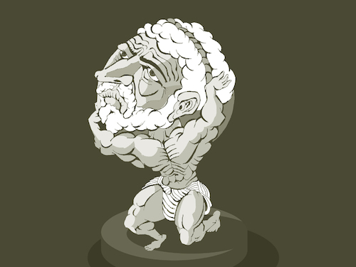 Cartoon: Atlas... (medium) by berk-olgun tagged atlas