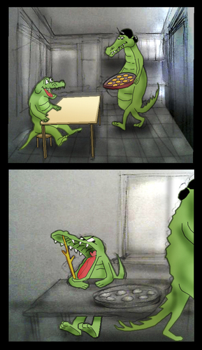 Cartoon: Baby Alligator.. (medium) by berk-olgun tagged baby