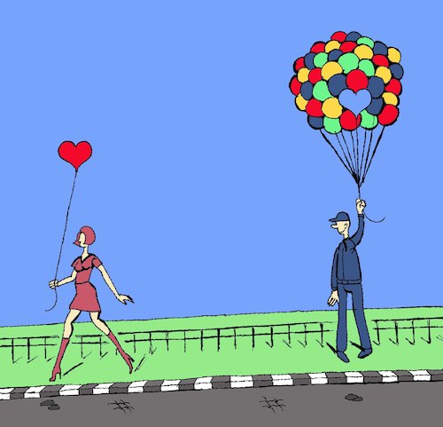 Cartoon: Balloon Seller... (medium) by berk-olgun tagged balloon,seller