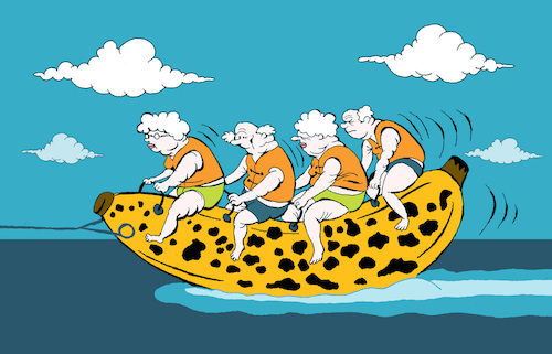 Cartoon: Banana Boat... (medium) by berk-olgun tagged banana,boat