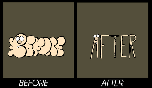 Cartoon: Before-After... (medium) by berk-olgun tagged before,after