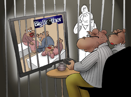 Cartoon: Big Brother... (medium) by berk-olgun tagged big,brother