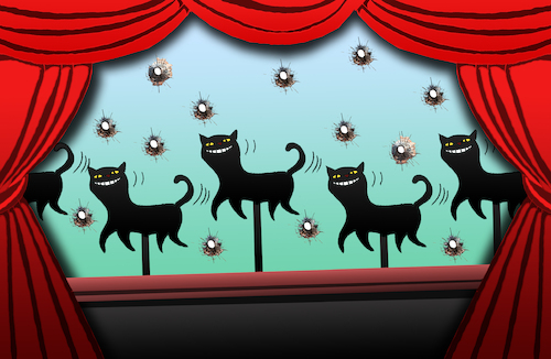 Cartoon: Black Cats... (medium) by berk-olgun tagged black,cats