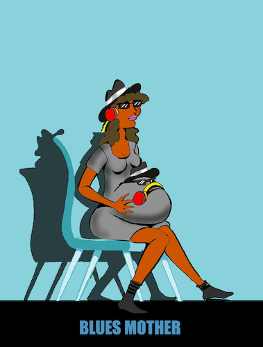 Cartoon: Blues Mother... (medium) by berk-olgun tagged blues,mother