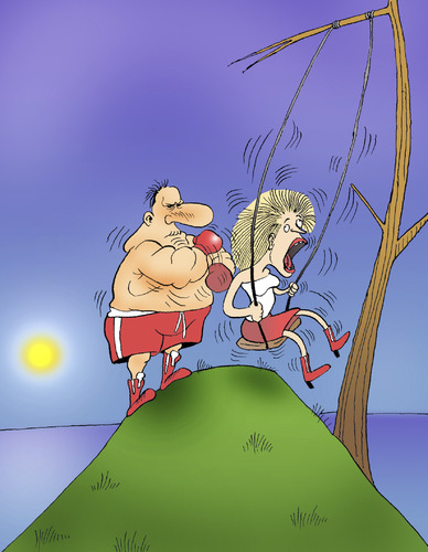 Cartoon: Boxer... (medium) by berk-olgun tagged boxer