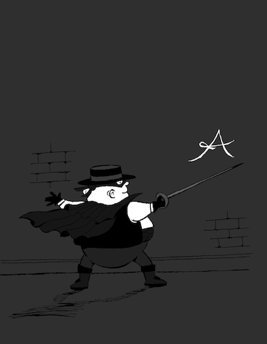 Cartoon: Child Zorro... (medium) by berk-olgun tagged child,zorro