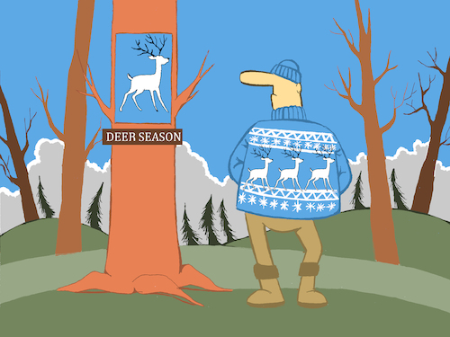 Cartoon: Deer Season ... (medium) by berk-olgun tagged deer,season