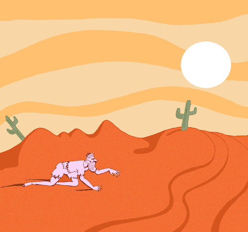 Cartoon: Desert... (medium) by berk-olgun tagged desert