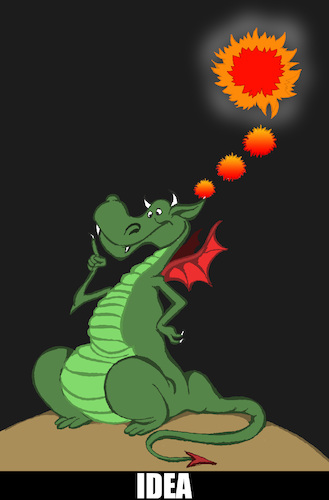 Cartoon: Dragon... (medium) by berk-olgun tagged dragon