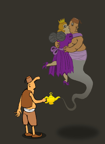 Cartoon: Fairy and Genie... (medium) by berk-olgun tagged fairy,and,genie