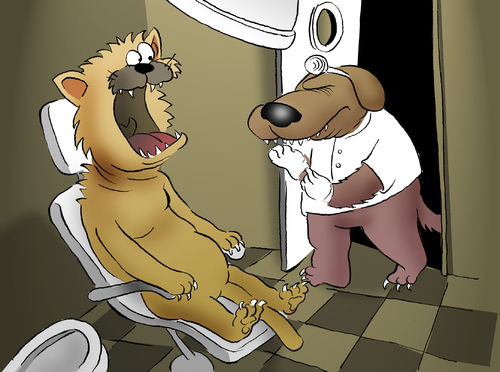 Cartoon: Fear of the Dentist... (medium) by berk-olgun tagged fear,of,the,dentist