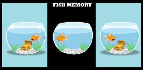 Cartoon: Fish Memory... (medium) by berk-olgun tagged fish,memory